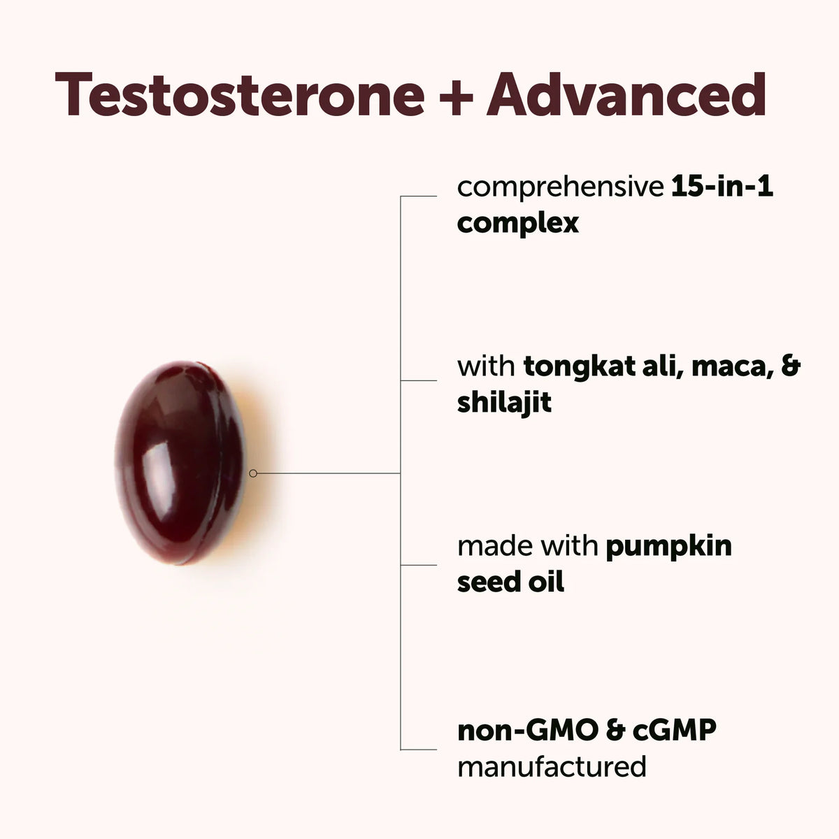 Testosterone+ Advanced 15-in-1, 240 Softgels