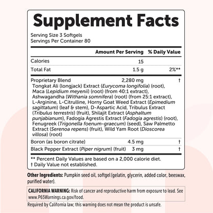 Testosterone+ Advanced 15-in-1, 240 Softgels